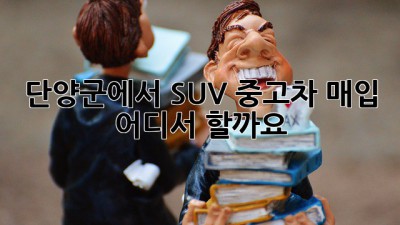단양군에서 SUV 중고차 매입, 어디서 할까요?